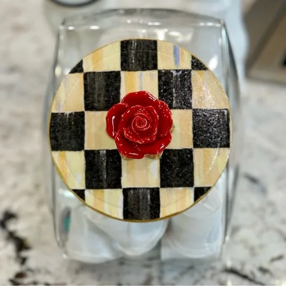 Hand Crafted Courtly Check cookie jar glass canister - Picture 5 of 7